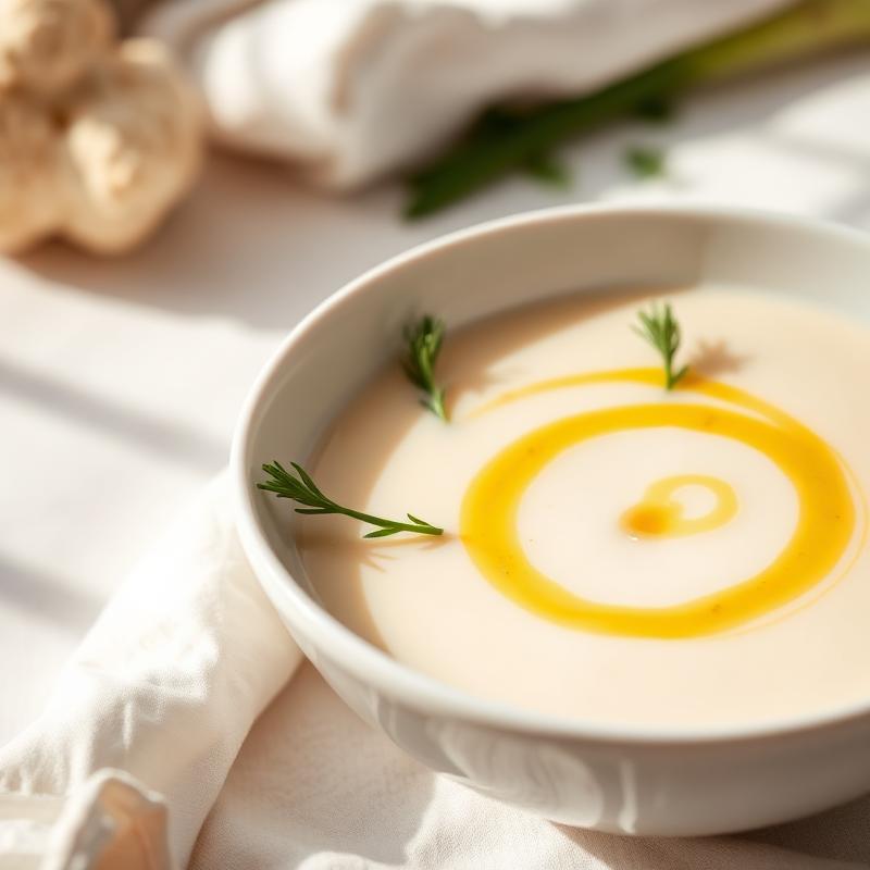 Creme de Couve-flor com Alho-poró
